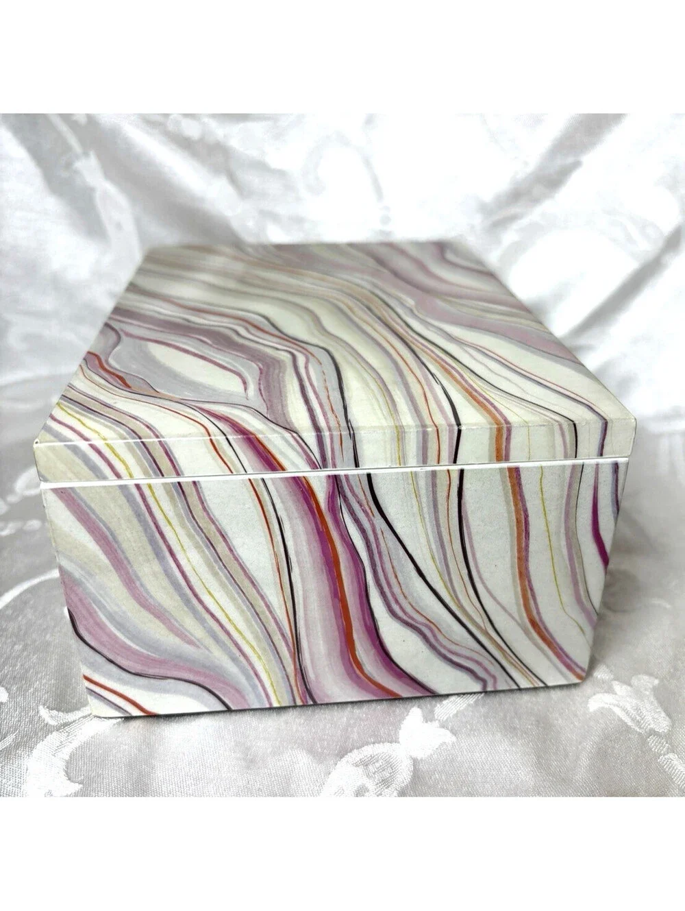 Happy Chic By Jonathan Adler Small marbled pattern jewelry box
